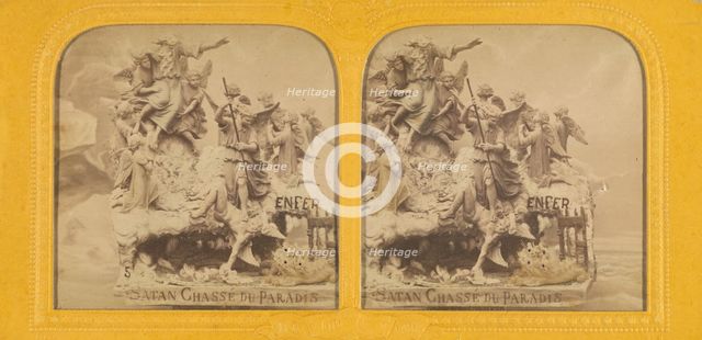 Sculpture entitled \Satan Chasse du Paradis\, 1860s. Creator: Adolphe Block.