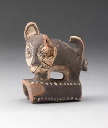 Sculpture Fragment of Feline Standing on Rectangular Form, A.D. 1000/1470. Creator: Unknown
