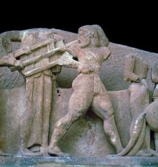 Sculpture from the pediment of the Siphnian treasury, 6th century BC