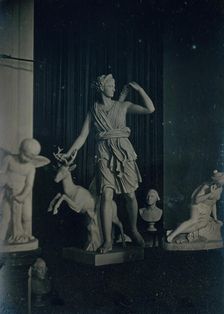Sculpture Gallery, Boston Athenaeum, ca. 1855. Creators: Josiah Johnson Hawes, Albert Sands Southworth