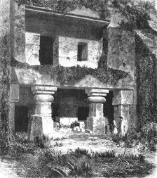 Sculptured Entrance to one of the Kanheri Caves; Notes on the Ancient Temples of India 1875. Creator: Unknown