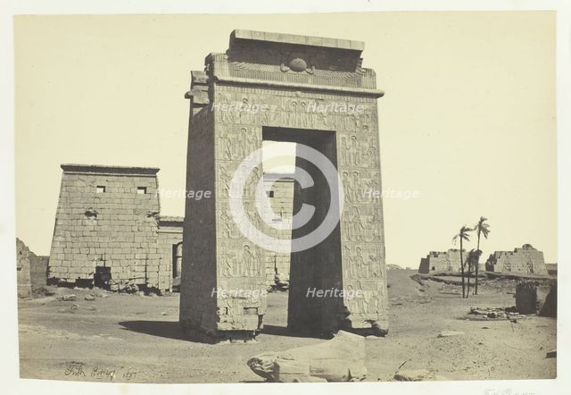 Sculptured Gateway, Karnac, 1857. Creator: Francis Frith.