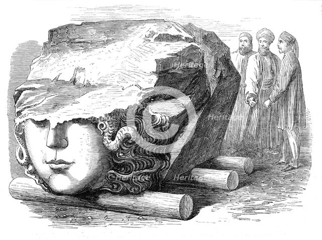 Sculptured marble found in the Forum of Constantine at Constantinople, 1869. Creator: Unknown.