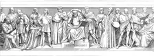 Sculptures around the base of the Prince Consort Memorial: East Front - Italian Painters.., 1872. Creator: Unknown