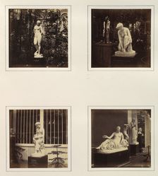 [Sculptures of Andromeda, the Toilet of Atalanta, Corinna, and a Naiad], ca. 1859. Creator: Attributed to Philip Henry Delamotte