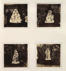 [Sculptures of Cain, a Hunter Defending his Family, the Massacre of the Innocents, and..., ca. 1859. Creator: Attributed to Philip Henry Delamotte