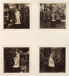 [Sculptures of Hector, a Dancing Girl, Corinna, and Dorothea], ca. 1859. Creator: Attributed to Philip Henry Delamotte