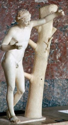 Sculpure of Apollo Sauroctone (Apollo the lizard-slayer). Artist: Praxiteles