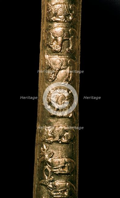 Scythian gold axe shaft-cover. Artist: Unknown