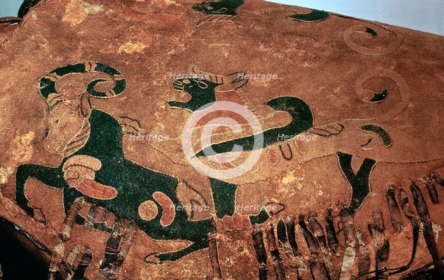 Scythian saddle-cover with applied felt decoration, 5th century BC Artist: Unknown