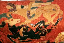 Scythian saddle-cover with applied felt decoration, 5th century BC