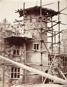 Scaffolding - Liviesmore Castle, Printed 1862 circa. Creator: Francis Edmund Currey
