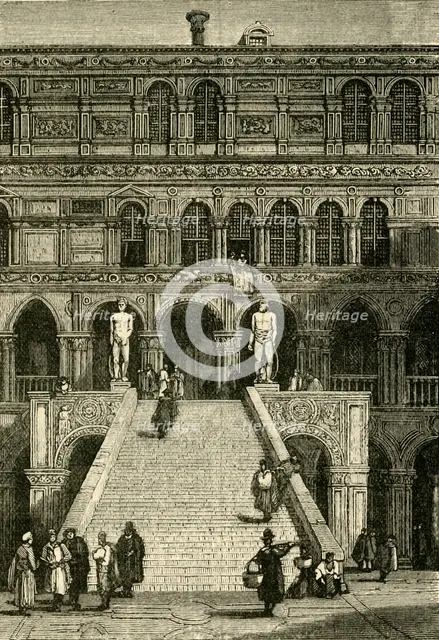 'Scala dei Giganti at the Doge's Palace, Venice', 1890.   Creator: Unknown.