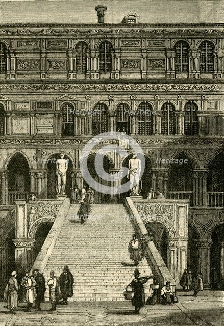 'Scala dei Giganti at the Doge's Palace, Venice', 1890.   Creator: Unknown.