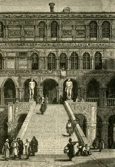 Scala dei Giganti at the Doge's Palace, Venice 1890. Creator: Unknown