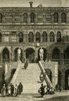 Scala dei Giganti at the Doge's Palace, Venice 1890. Creator: Unknown