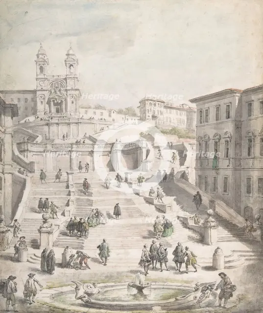 Scalinata della Trinità dei Monti, ca. 1756-58. Creator: Giovanni Paolo Panini.