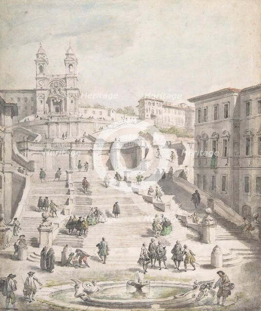 Scalinata della Trinità dei Monti, ca. 1756-58. Creator: Giovanni Paolo Panini.