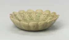 Scalloped Dish with Stylized Floral Sprays and Sickle-Leaf Scrolls, 12th/13th century. Creator: Unknown