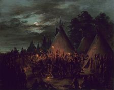 Scalp Dance, Sioux, 1845-1848. Creator: George Catlin
