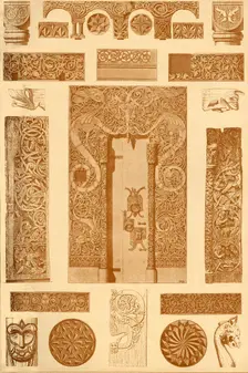 Scandinavian wood-carvings, (1898). Creator: Unknown