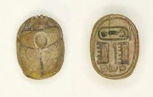 Scarab: Maatkara (Hatshepsut), Egypt, New Kingdom, Dynasty 18, Reign of Hatshepsut (abt 1473... Creator: Unknown
