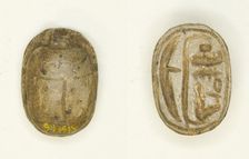 Scarab: Menmaatra (Sety I), Egypt, New Kingdom, Dynasty 19, Reign of Sety I (about 1294-1279 BCE). Creator: Unknown