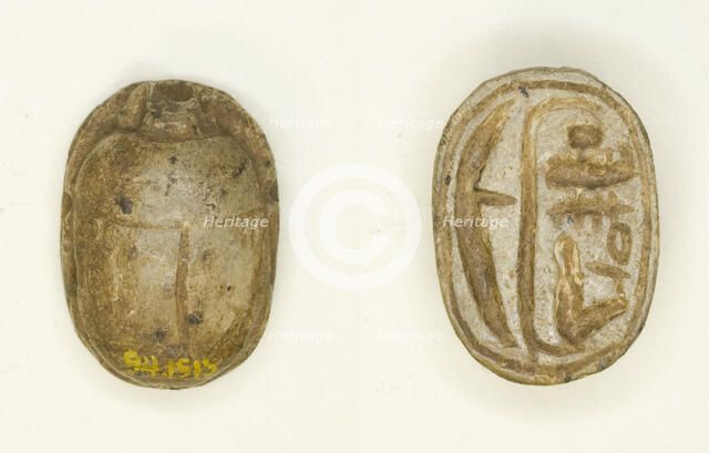 Scarab: Menmaatra (Sety I), Egypt, New Kingdom, Dynasty 19, Reign of Sety I (about 1294-1279 BCE). Creator: Unknown.