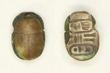 Scarab: Menkheperra (Thutmose III), Egypt, Third Intermediate Period, Dynasty 22 (abt 945-715 BCE). Creator: Unknown