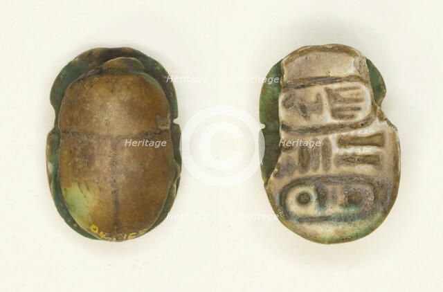 Scarab: Menkheperra (Thutmose III), Egypt, Third Intermediate Period, Dynasty 22 (abt 945-715 BCE). Creator: Unknown.