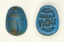 Scarab: Menkheperra (Thutmose III), Egypt, Late Period, Dynasties 26-30 (about 664-343 BCE). Creator: Unknown