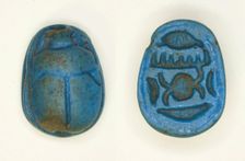 Scarab: Menkheperra (Thutmose III), Egypt, Late Period, Dynasties 26-30 (about 664-343 BCE). Creator: Unknown