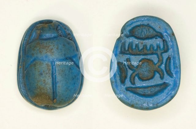 Scarab: Menkheperra (Thutmose III), Egypt, Late Period, Dynasties 26-30 (about 664-343 BCE). Creator: Unknown.