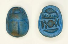 Scarab: Menkheperra (Thutmose III), Egypt, Late Period, Dynasties 26-30 (about 664-343 BCE). Creator: Unknown