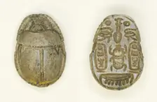 Scarab: Menkheperra (Thutmose III), Egypt, New Kingdom, Dynasty 18, Reign of Thutmose III... Creator: Unknown