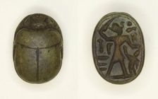 Scarab: Menkheperra (Thutmose III), Egypt, New Kingdom, Dynasty 18, Reign of Thutmose III... Creator: Unknown
