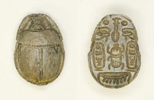 Scarab: Menkheperra (Thutmose III), Egypt, New Kingdom, Dynasty 18, Reign of Thutmose III... Creator: Unknown
