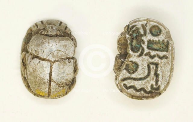 Scarab: Menkheperra (Thutmose III), Egypt, New Kingdom, Ramesside Period, Dynasties 19-20... Creator: Unknown.