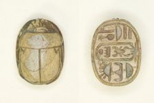 Scarab: Menkheperura (Thutmose IV), Egypt, New Kingdom, Dynasty 18, Reign of Thutmose IV... Creator: Unknown