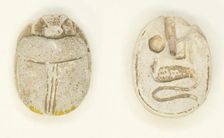 Scarab: Name of Amun-Ra, Egypt, New Kingdom, Dynasties 18-20 (about 1550-1069 BCE). Creator: Unknown