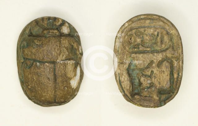 Scarab: Nebmaatra (Amenhotep III), Egypt, New Kingdom, Dynasty 18, Reign of Amenhotep IIII... Creator: Unknown.