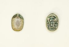 Scarab: Nefera with Hieroglyphs (kA-signs, xaw), Egypt, Middle Kingdom-Second Intermediate Period... Creator: Unknown