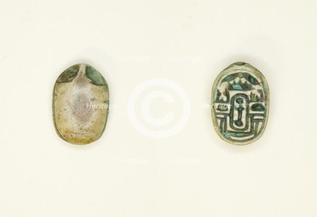 Scarab: Nefera with Hieroglyphs (kA-signs, xaw), Egypt, Middle Kingdom-Second Intermediate Period... Creator: Unknown.