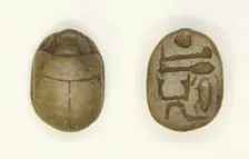 Scarab: Aakheperkara (Thutmose I), Egypt, New Kingdom, Dynasty 18, Reign of Thutmose I... Creator: Unknown