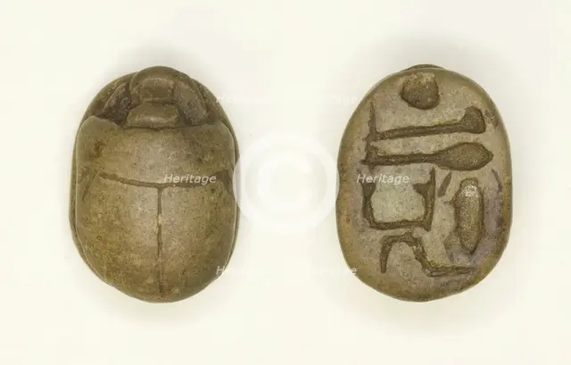 Scarab: Aakheperkara (Thutmose I), Egypt, New Kingdom, Dynasty 18, Reign of Thutmose I... Creator: Unknown.