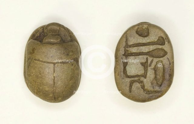 Scarab: Aakheperkara (Thutmose I), Egypt, New Kingdom, Dynasty 18, Reign of Thutmose I... Creator: Unknown.