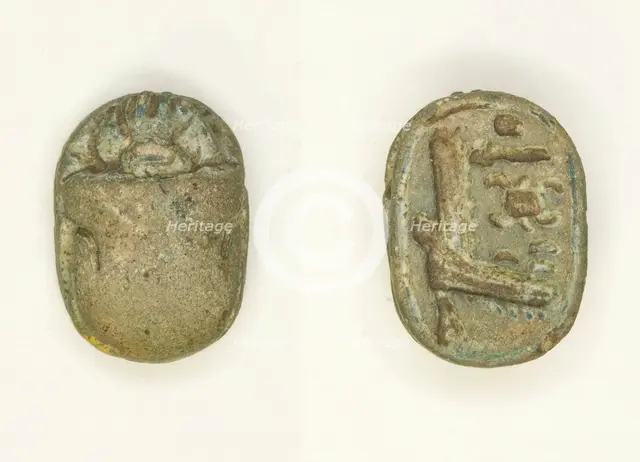 Scarab: Aakheperura (Amenhotep II), Egypt, New Kingdom, Dynasty 18, Reign of Amenhotep II... Creator: Unknown.