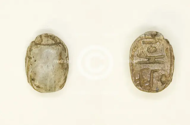 Scarab: Amun-Re, Egypt, New Kingdom-Late Period, Dynasties 18-26 (about 1550-525 BCE). Creator: Unknown.