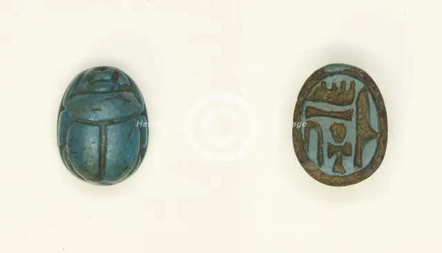 Scarab: Ankhesenamun, Egypt, New Kingdom, Dynasty 18, Reign of Tutankhamun (abt 1336-1327... Creator: Unknown.