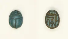Scarab: Ankhesenamun, Egypt, New Kingdom, Dynasty 18, Reign of Tutankhamun (abt 1336-1327... Creator: Unknown